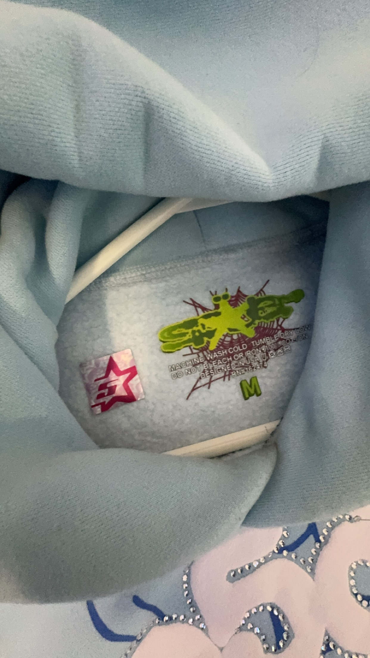 Blue spider hoodie - photo 3