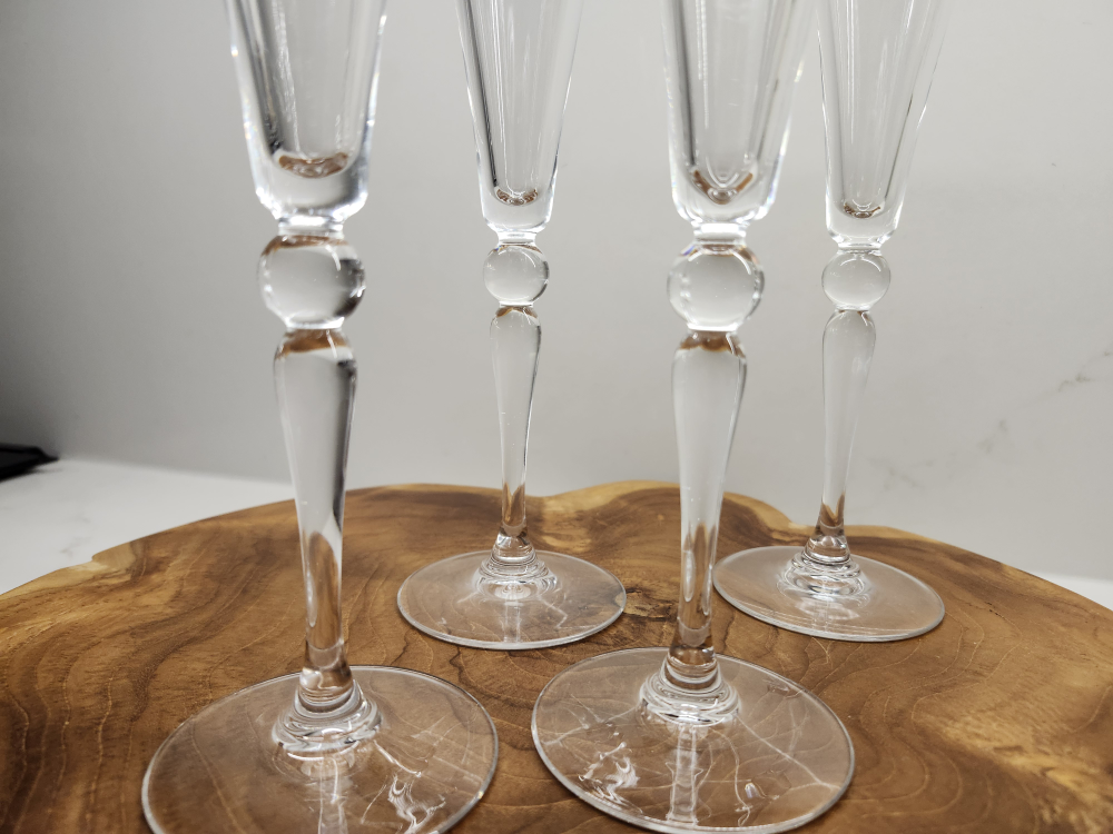 Set of 4 Crystal Champagne Flutes - photo 2