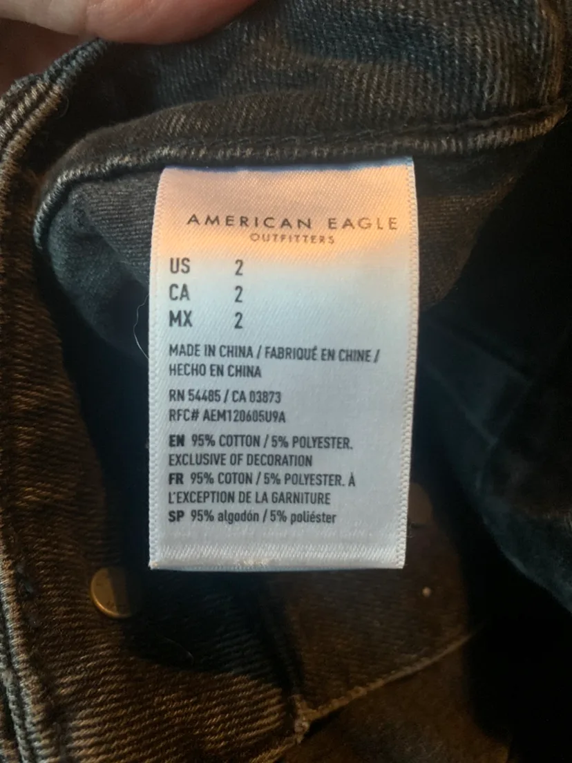 Black Denim button down Skirt from American Eagle Outfitters image indicator(4)