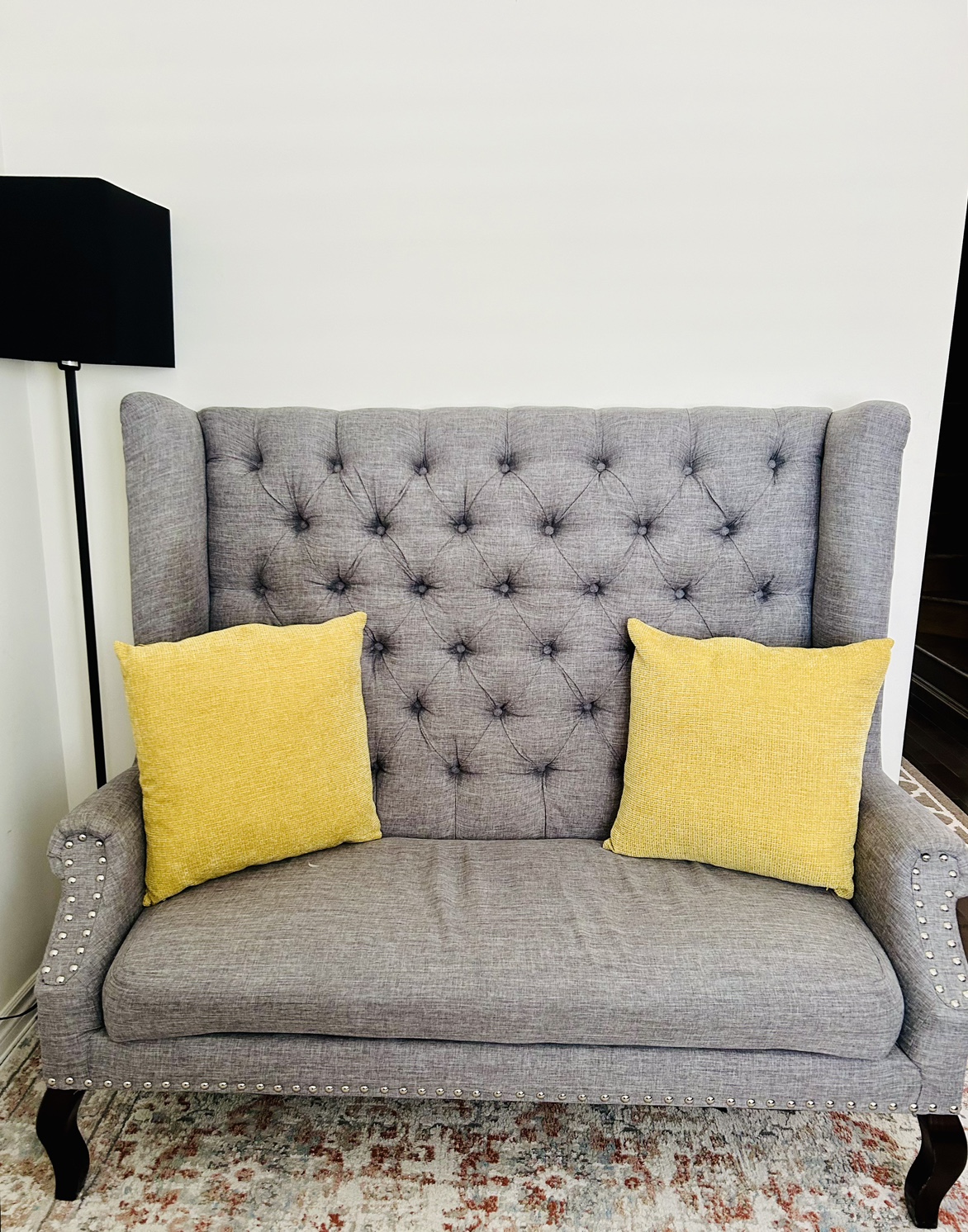 Grey Tufted Sofa