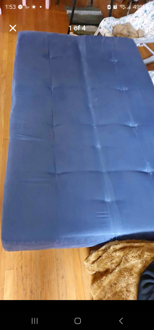 Blue Futon Couch - photo 3