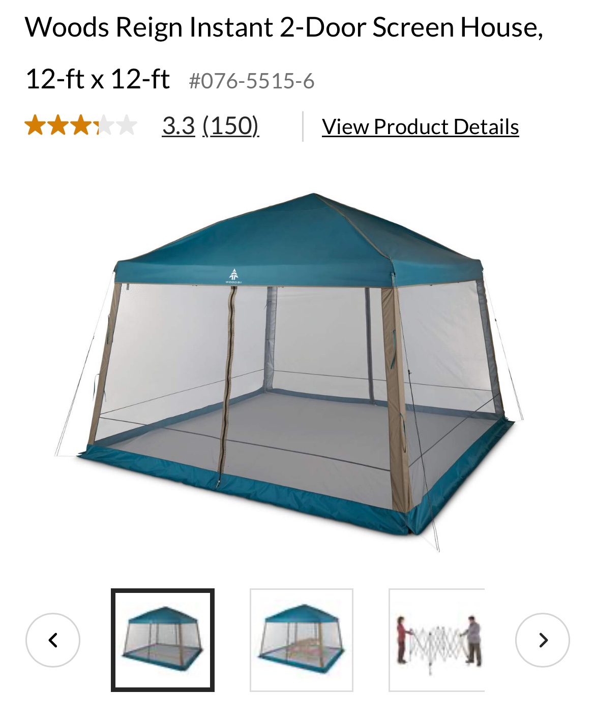 Woods Reign Instant 2-Door Screen House - photo 2