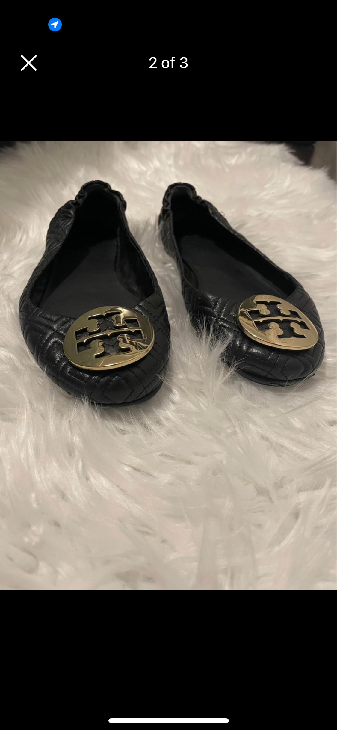 Tory Burch black leather flats 7.5 - photo 2