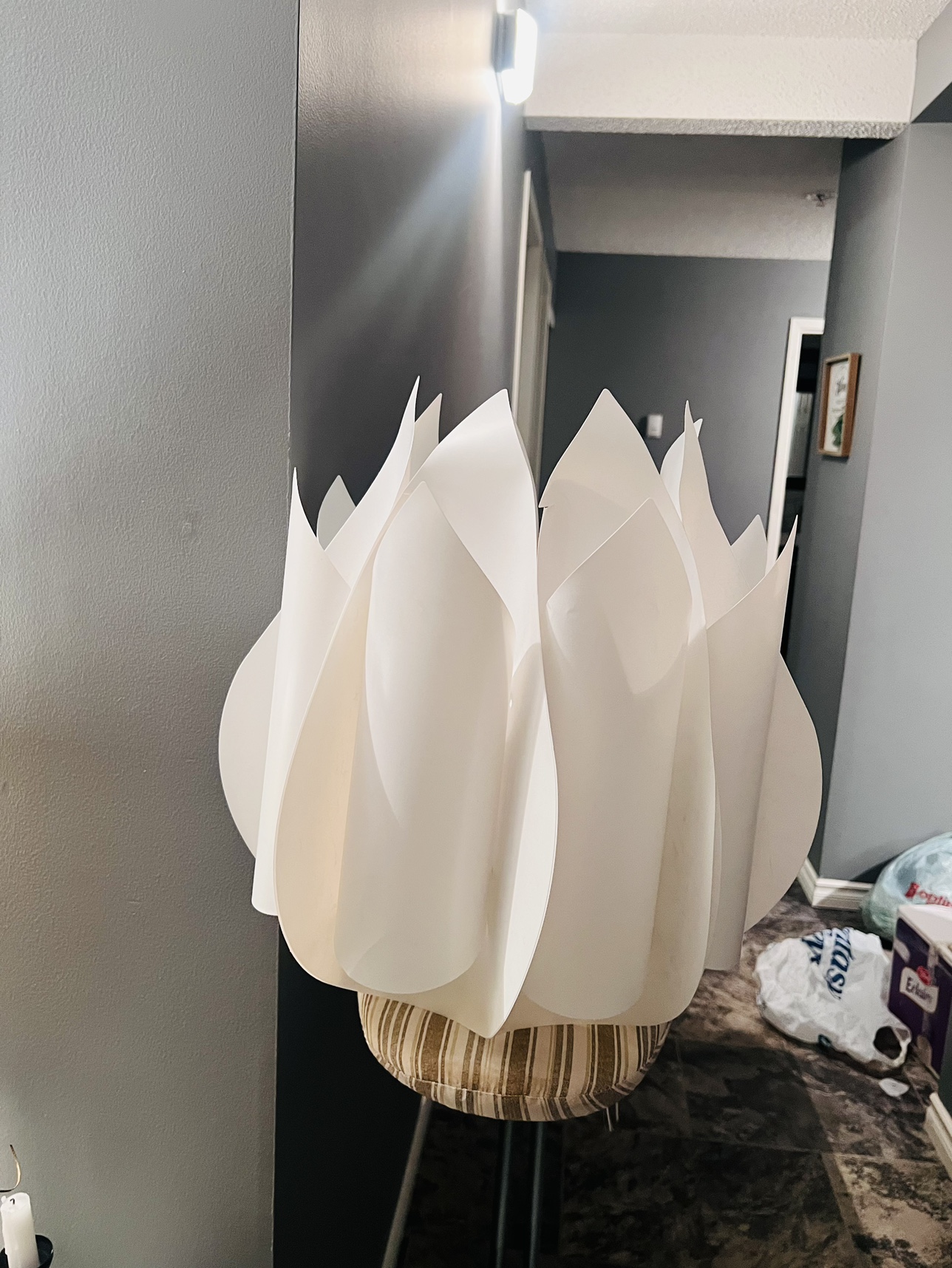 White Flower Shaped IKEA lamp shade - photo 2