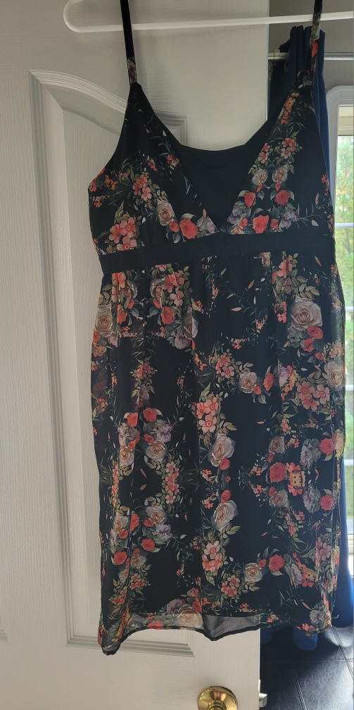 black floral dress