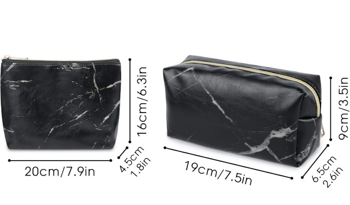 Black Marble Makeup Bag Set - photo 3