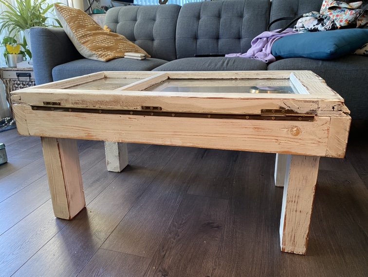 Reclaimed WoodCoffee Table with Glass Top - photo 4