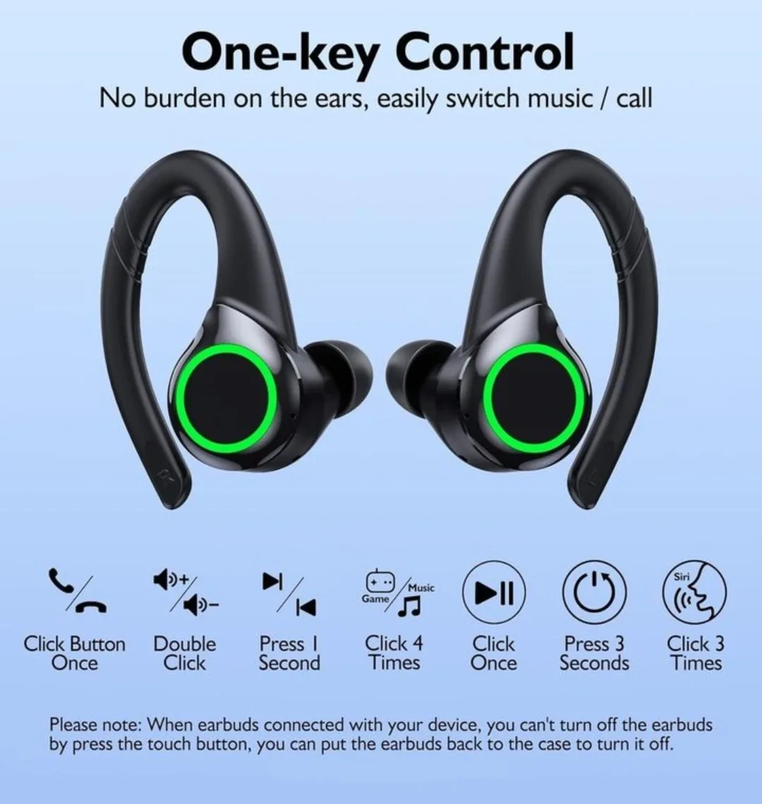 Wireless Bluetooth Earbuds image indicator(6)