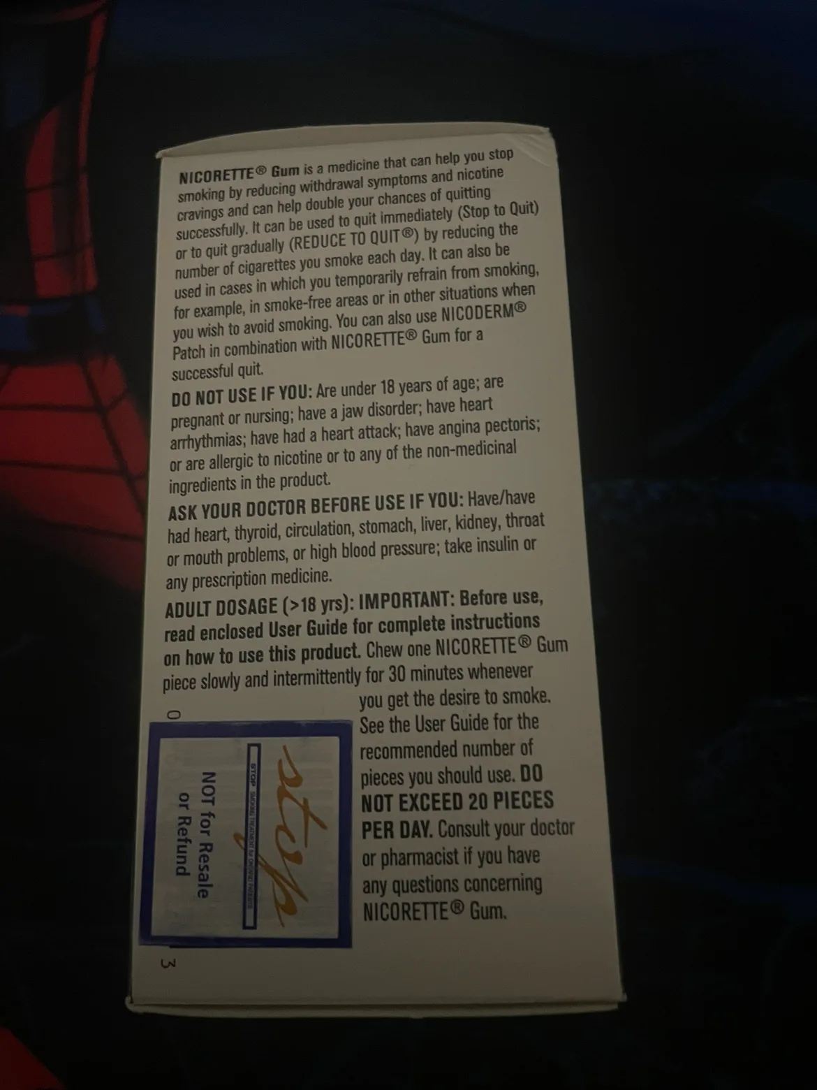 Nicorette Gum Ultra Fresh Mint 2mg image indicator(2)