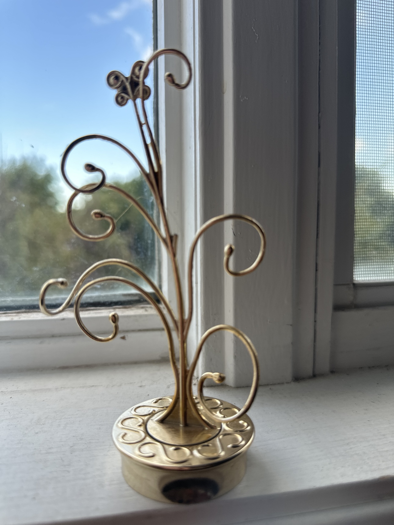Gold Tree Jewellery Stand