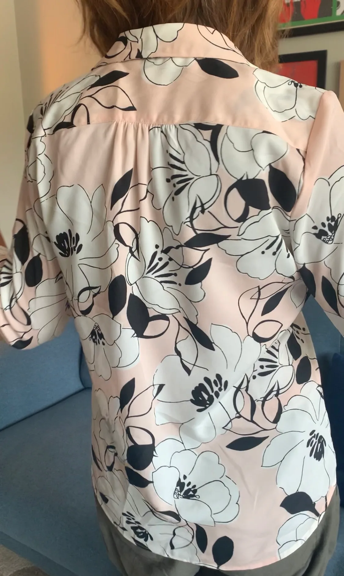 Karl Lagerfeld Pink Floral Blouse image indicator(4)