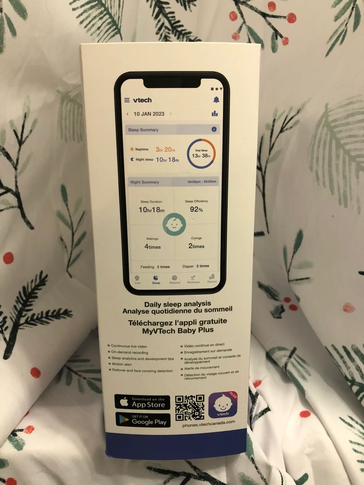 New Vtech 5” Smart Nursery Over the Crib Mount Monitor image indicator(7)