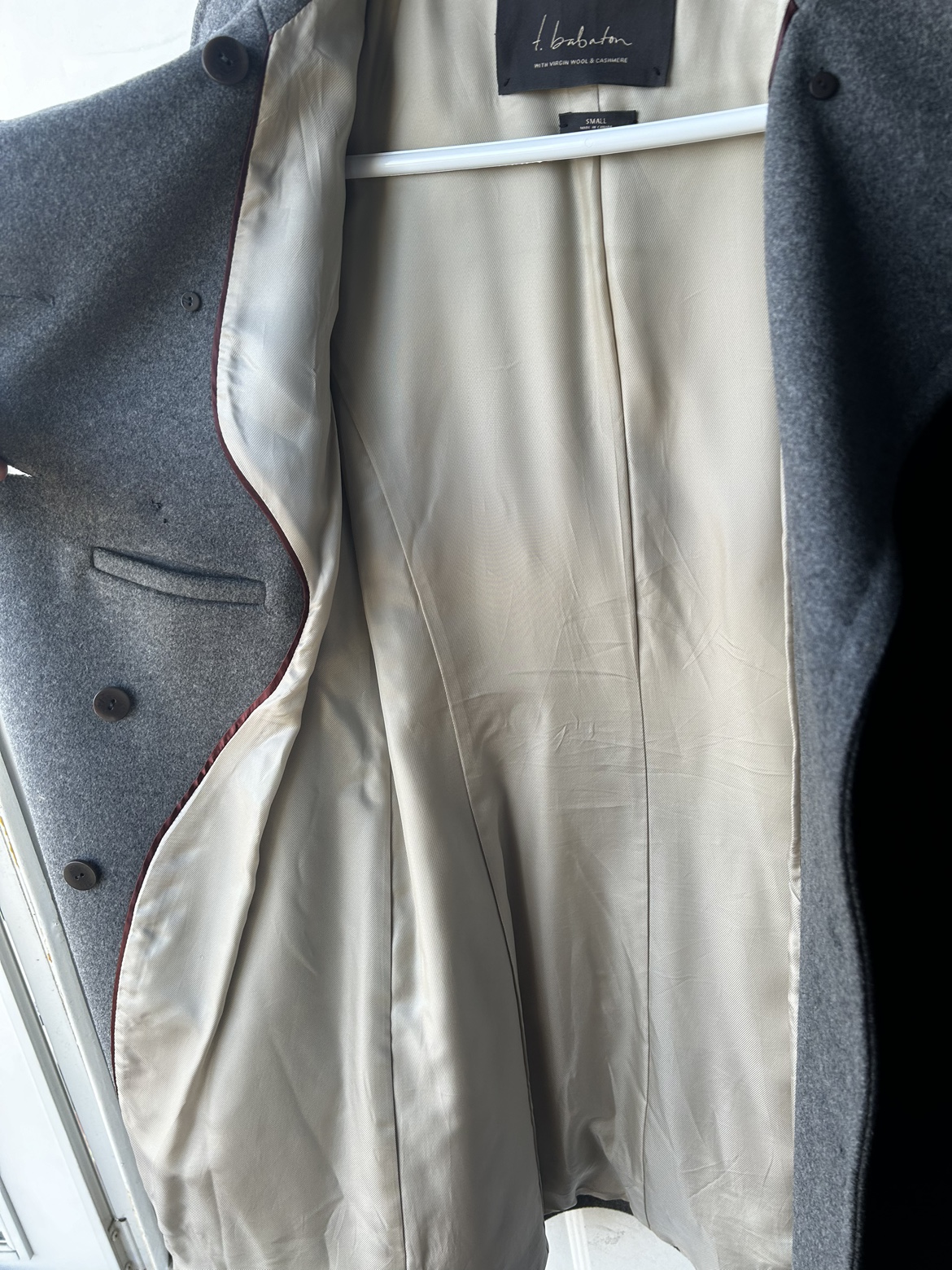 t. babaton Grey wool Coat - photo 4