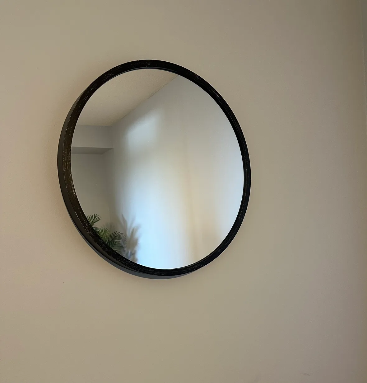 Round Black Framed Mirror thumbnail