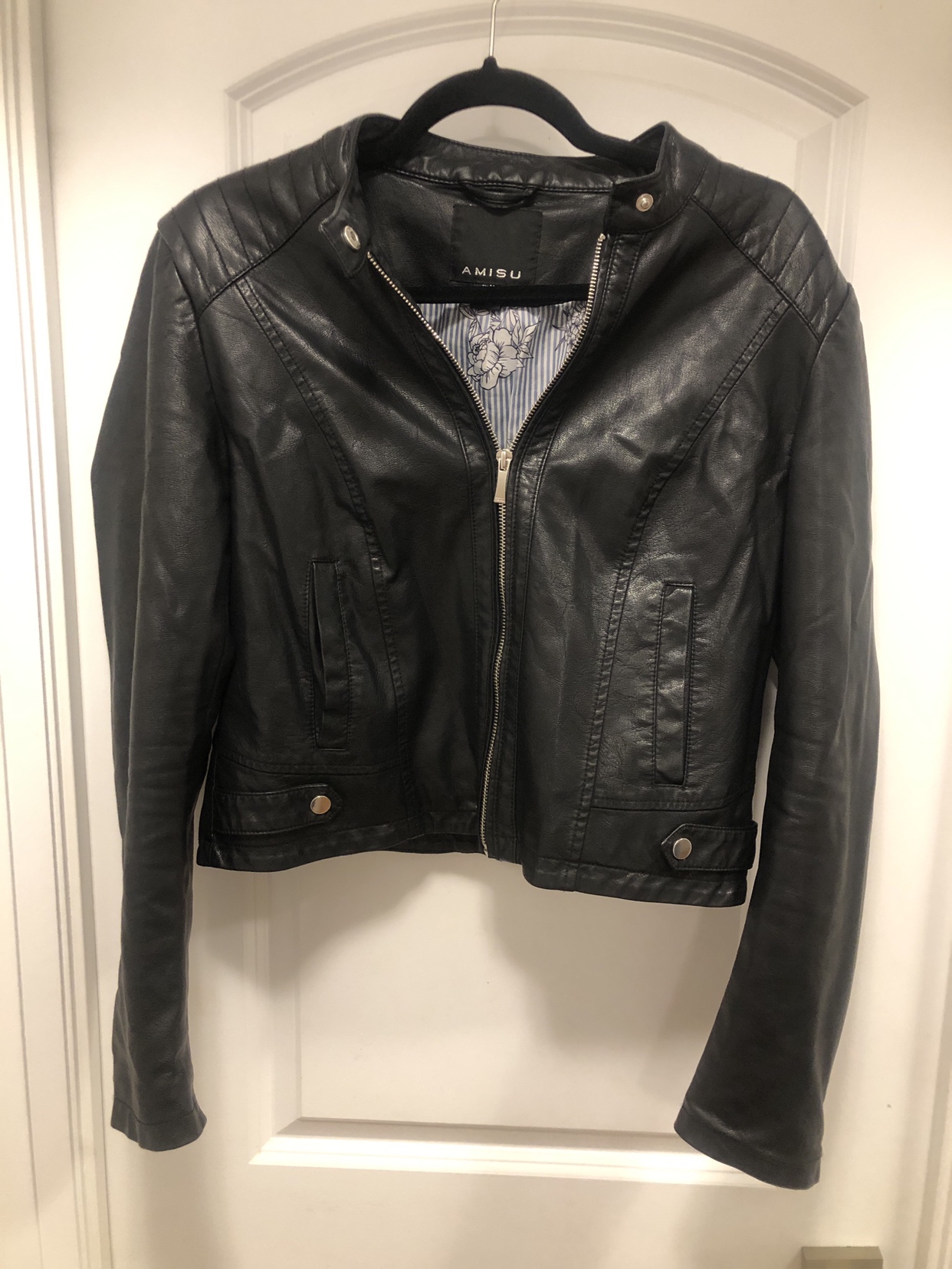 Faux leather jacket - photo 2