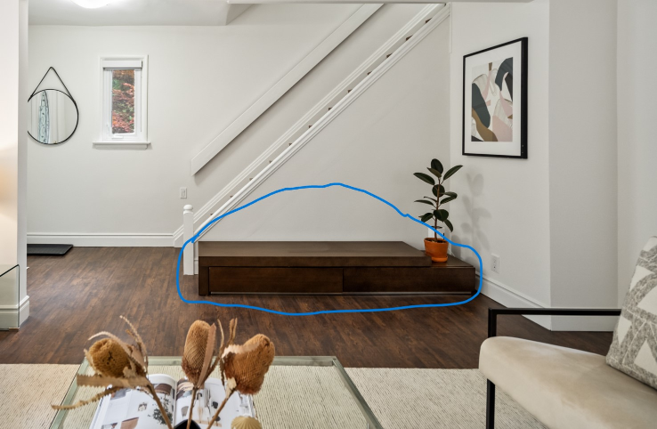 structube walnut extendable media stand