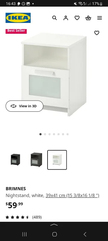 IKEA Brimnes Nightstand thumbnail