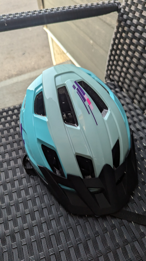 Raleigh Turquoise and Black Bike Helmet - photo 3