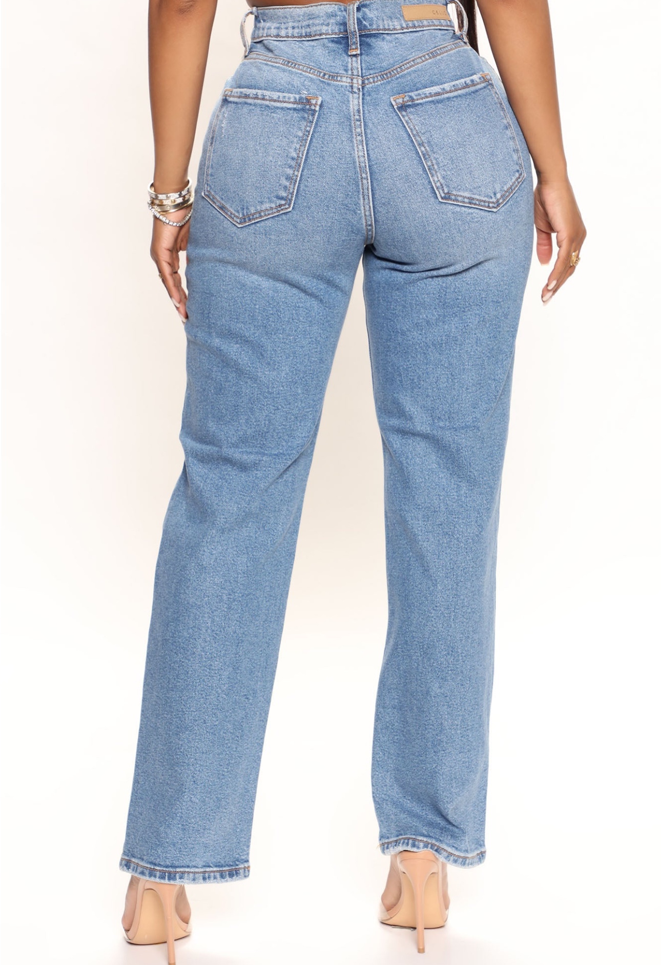 High Waisted Straight Leg Jeans - photo 3