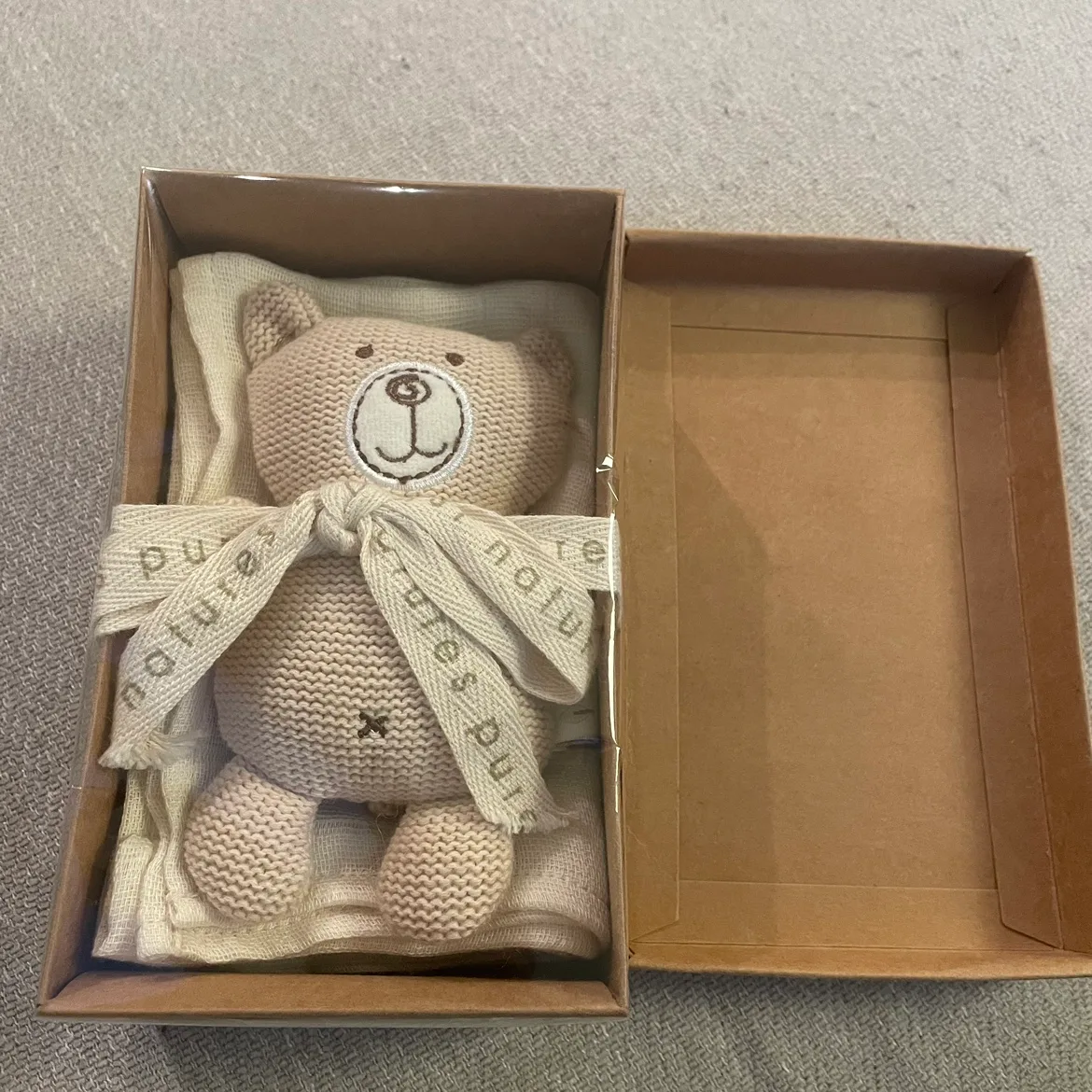 Organic Cotton Knitted Bear