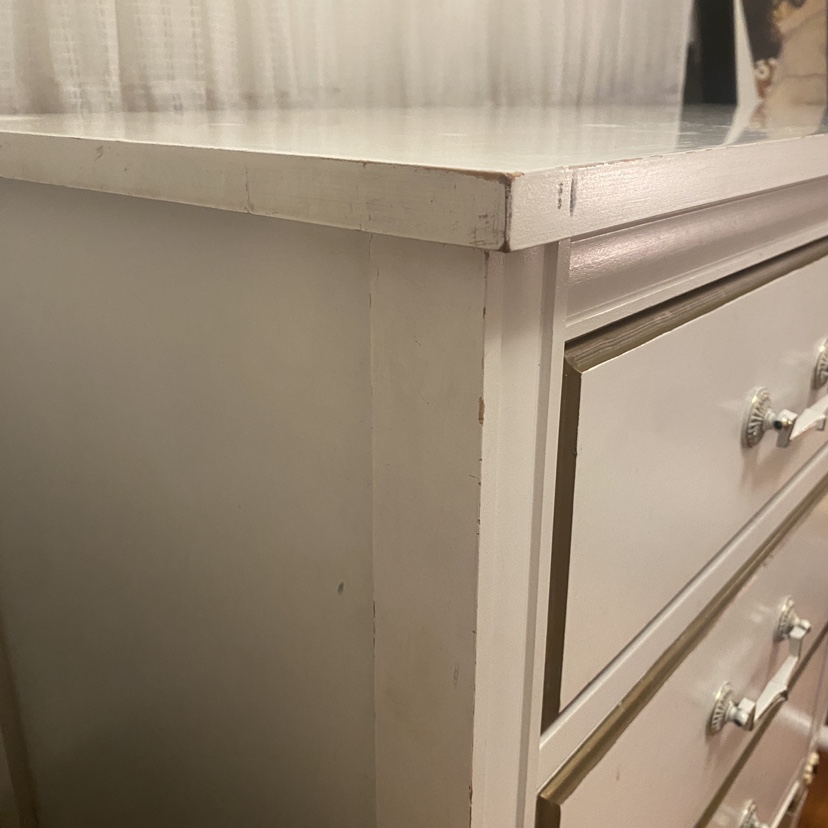 White vintage desk + chair - photo 4