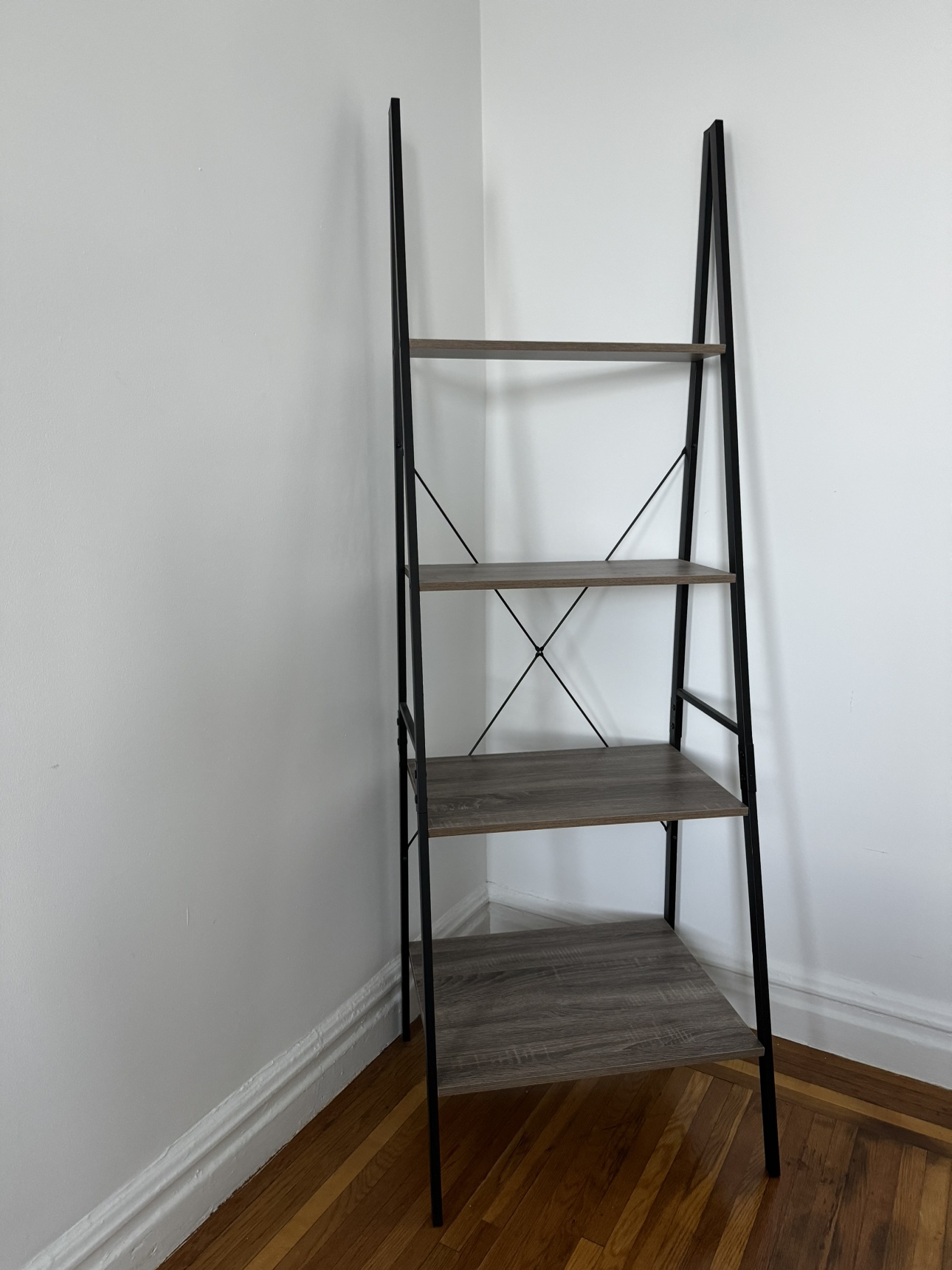Queen size Grey bed frame with two nightstand and book shelf - photo 4