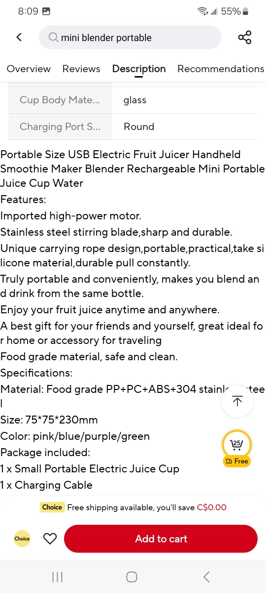Portable Smoothie Blender image indicator(2)