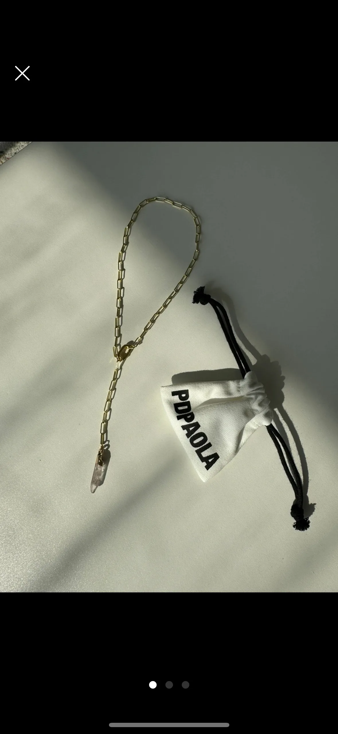 PDPAOLA Crystal Gold Necklace thumbnail