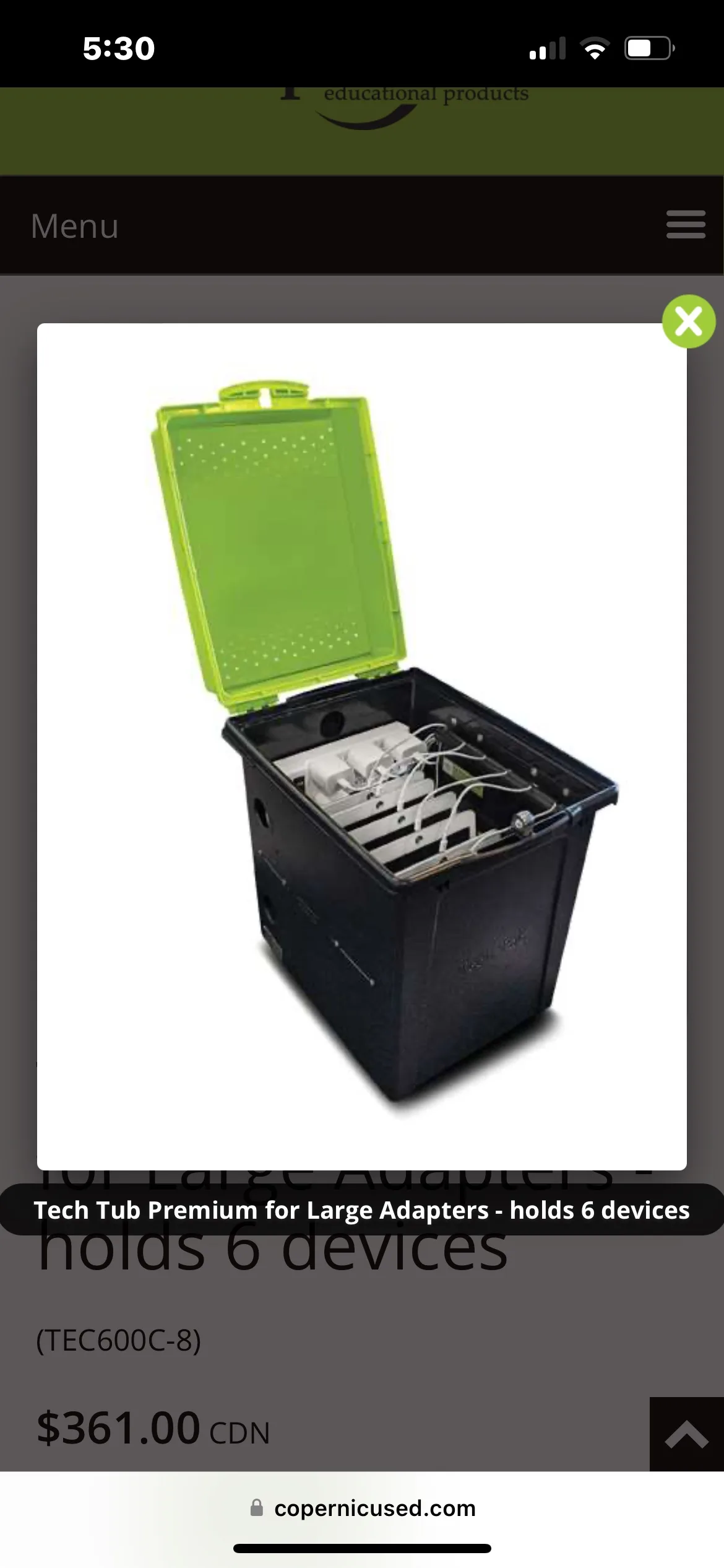 Tech Tub Charging Stations with Lock 6 devices cable management image indicator(2)