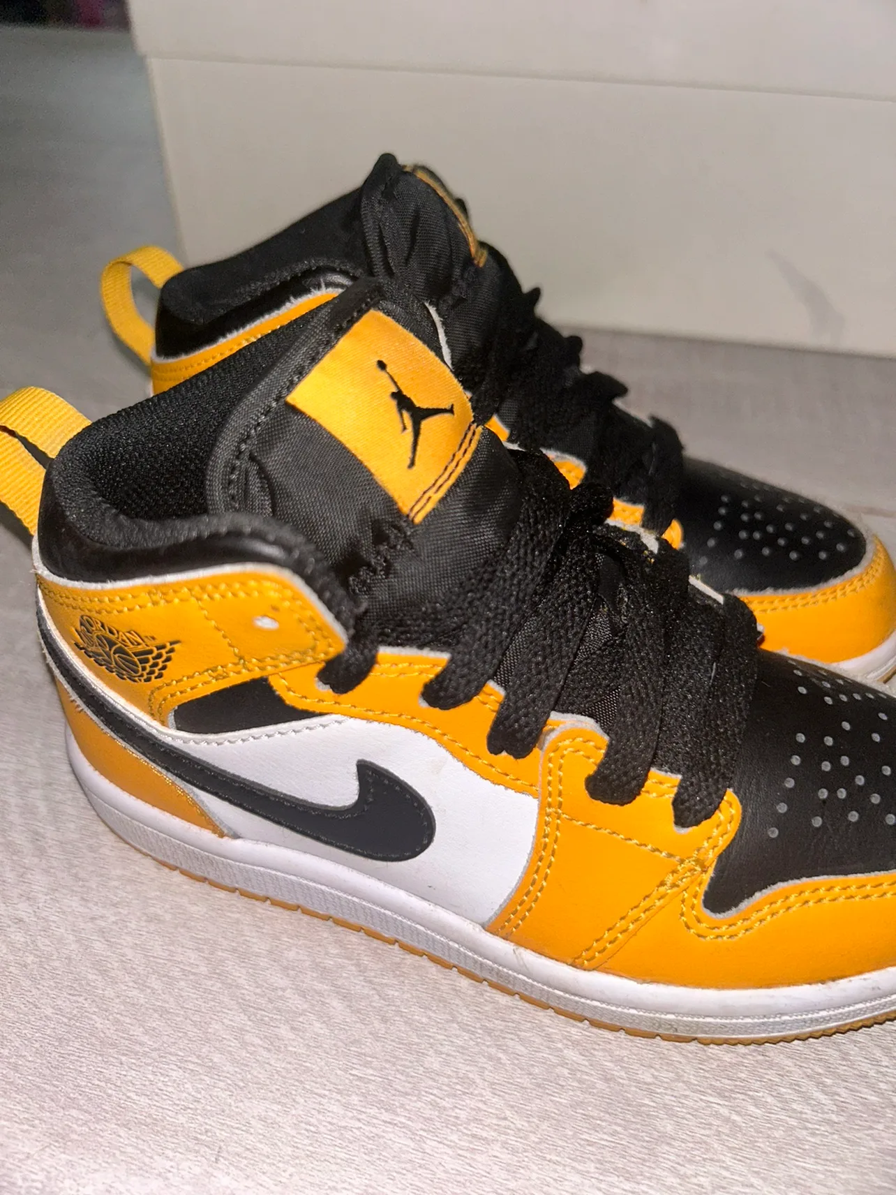 Air Jordan 1s Size 12C Yellow & Black image indicator(2)