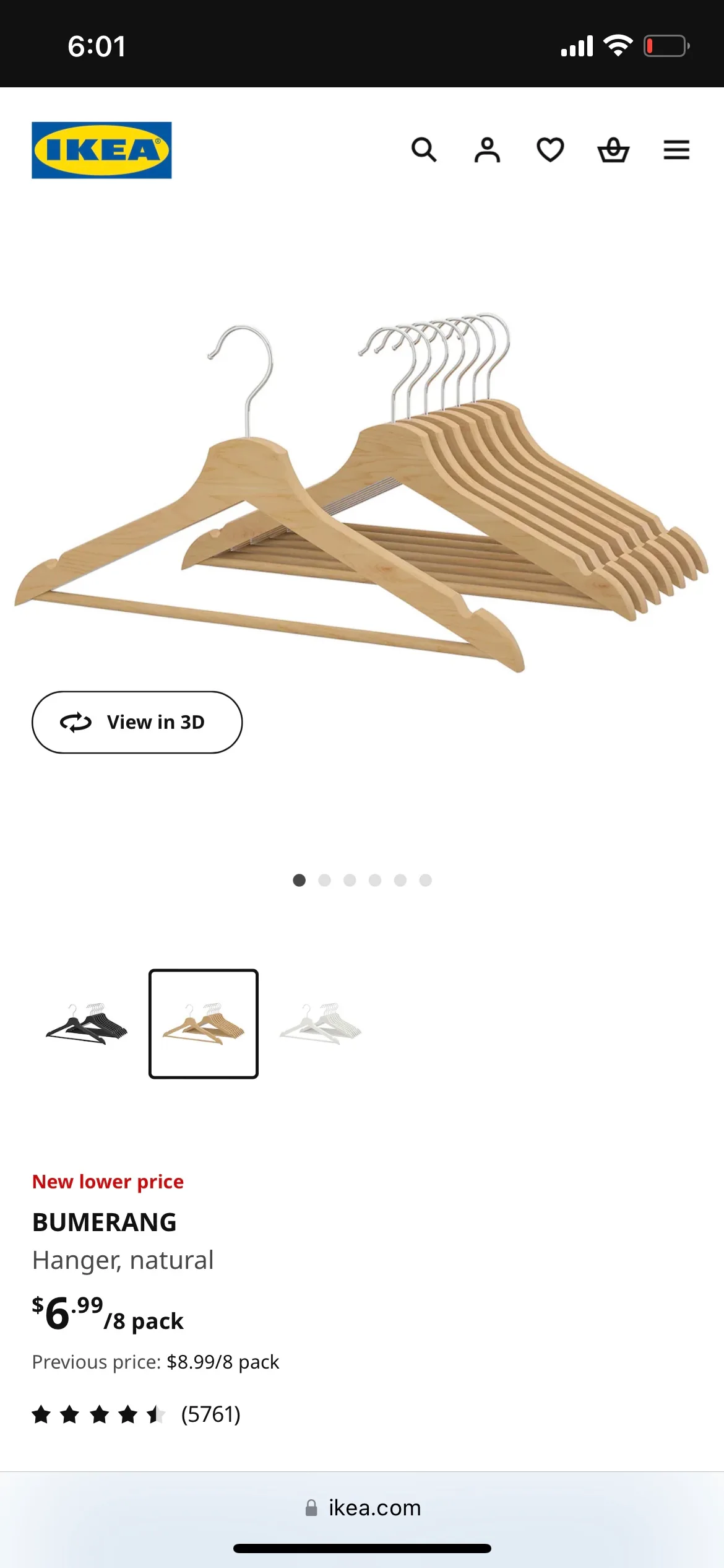 Brand new IKEA Bumerang Hangers (original price 6.99$ + tax) thumbnail