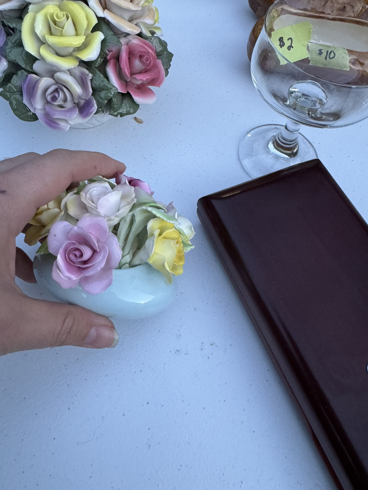 Bone china flower pots