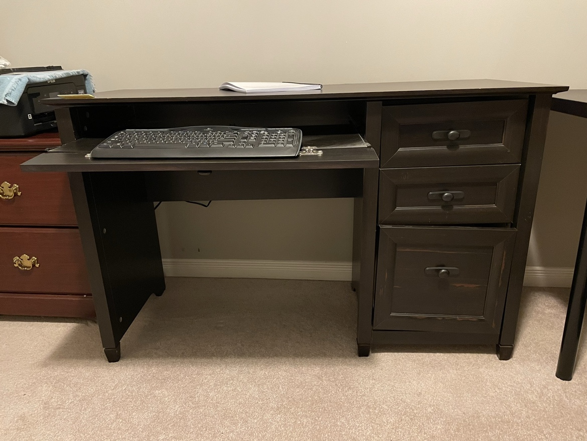 IKEA Black Computer Desk - photo 2