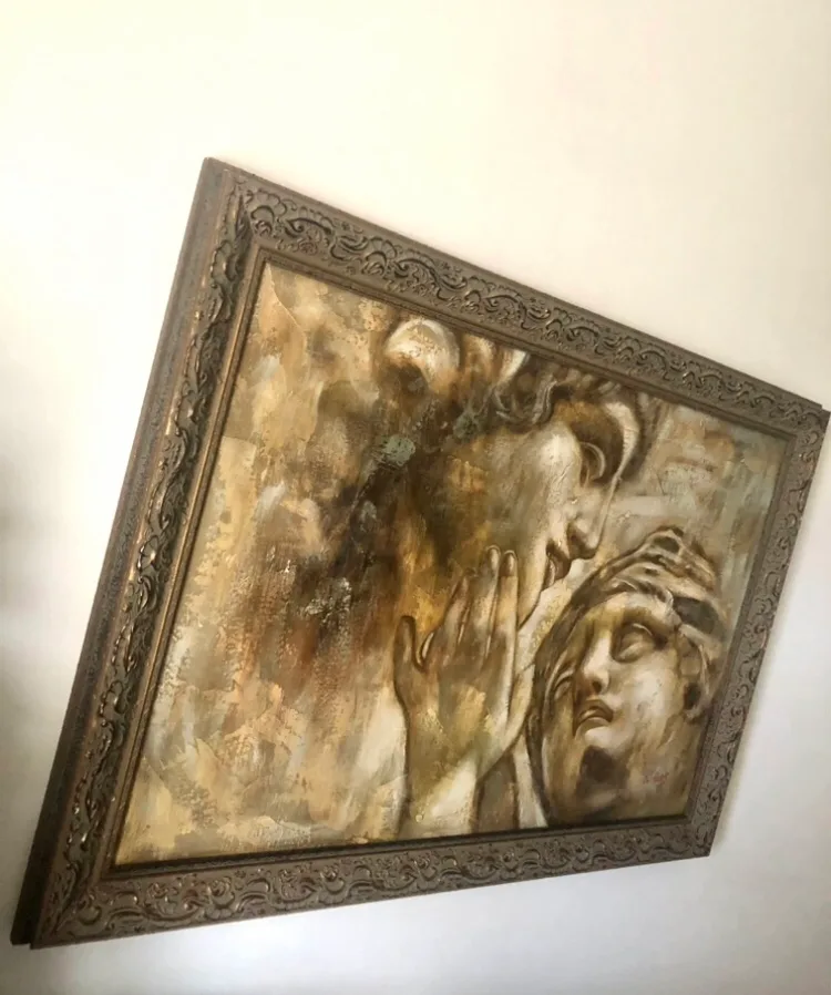 Framed Michelangelo Roman Greek Lovers Repro, 40”x29” image indicator(8)