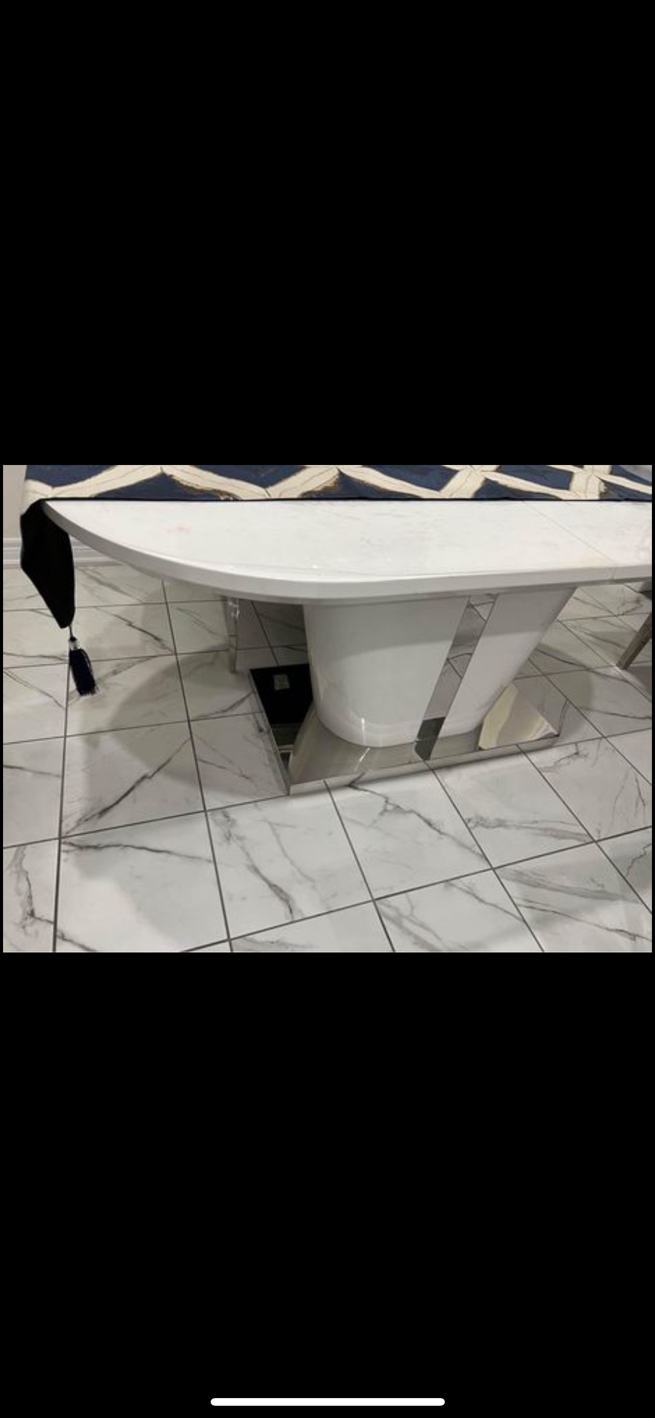 White and Black Modern Dining Table - photo 3