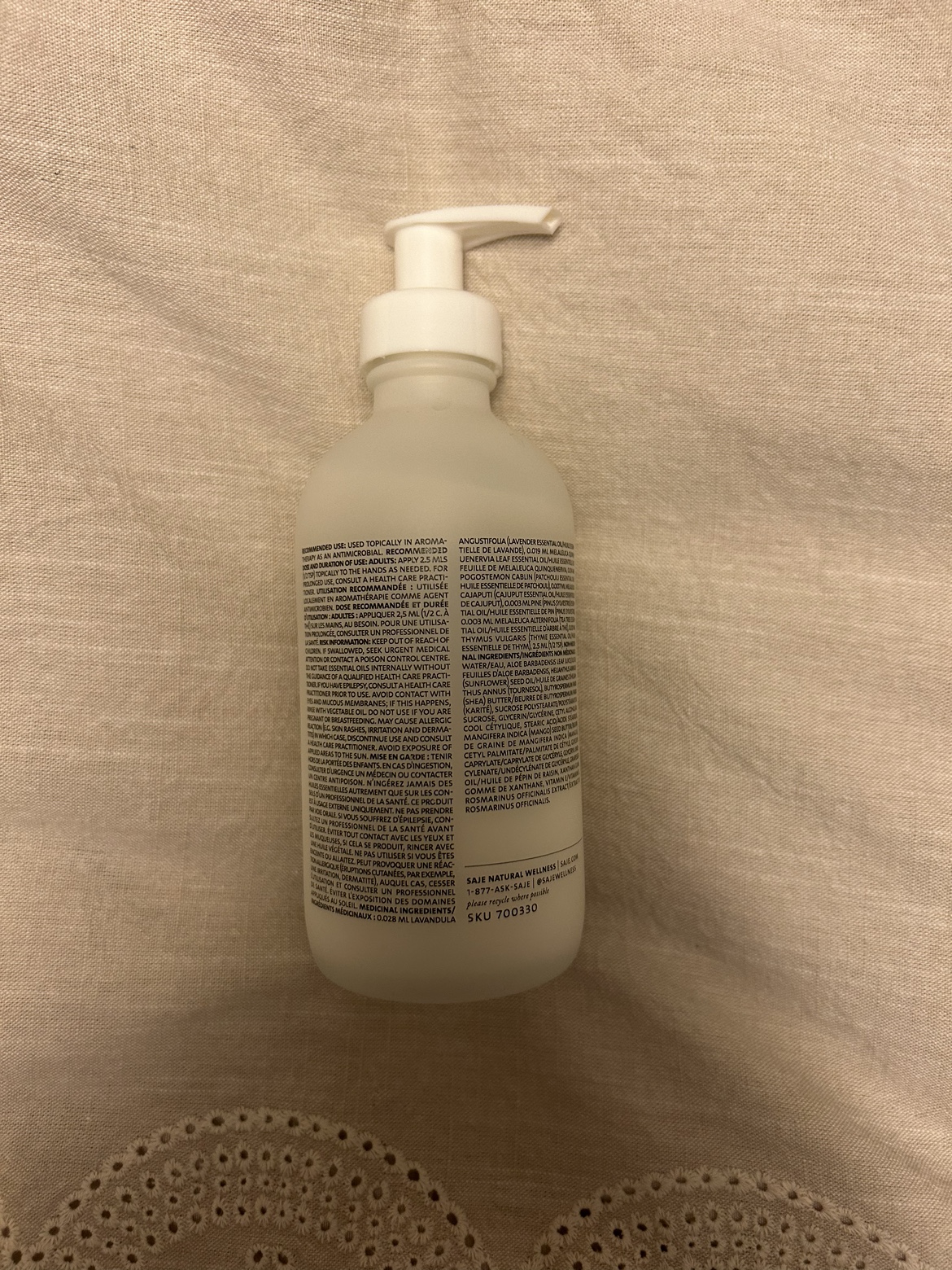 Saje Safe Hands Antimicrobial Hand Lotion #freecycle - photo 2