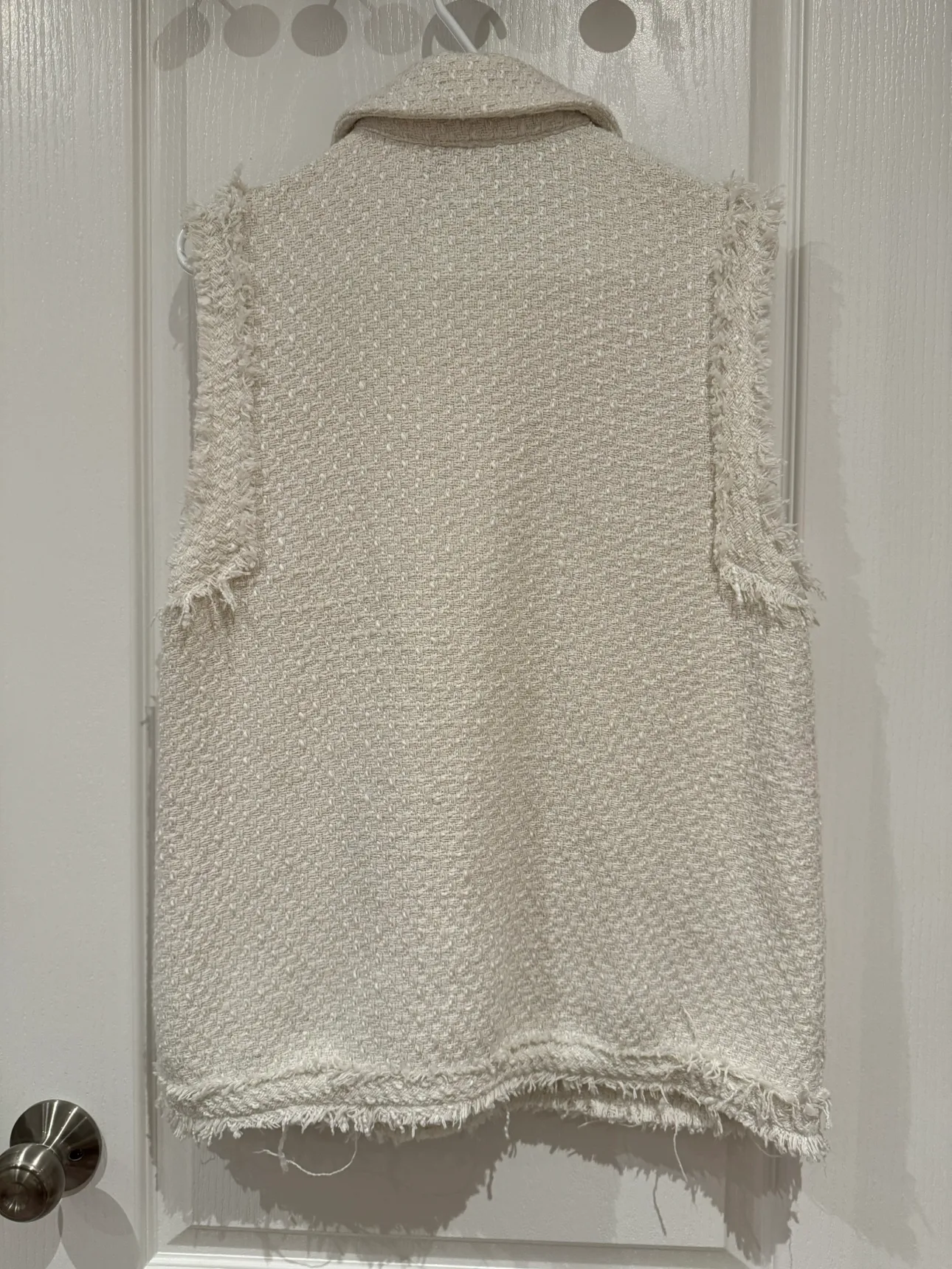 Zara White Tweed Vest image indicator(2)