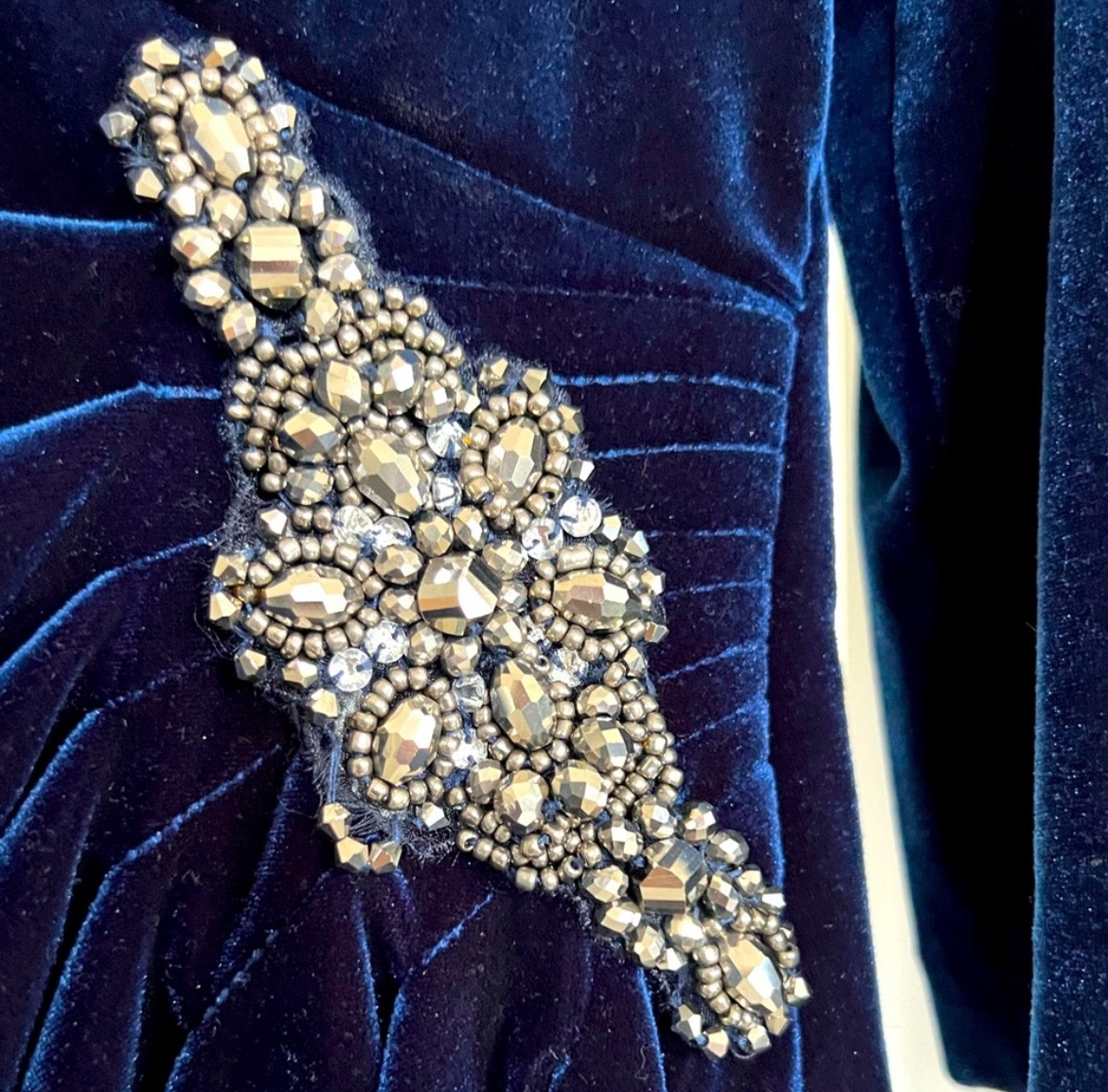 Navy Blue Velvet Dress - photo 3