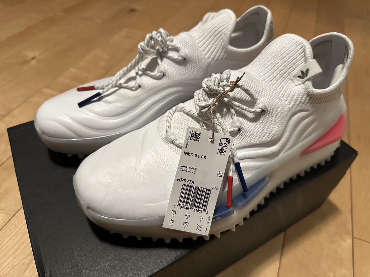 Adidas NMD S1 FS Size 10 “Cloud White”