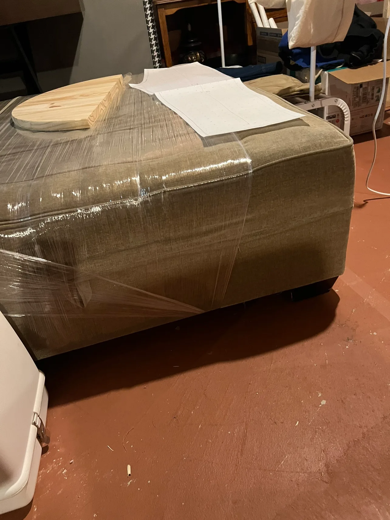 Taupe Large Storage Ottoman image indicator(3)