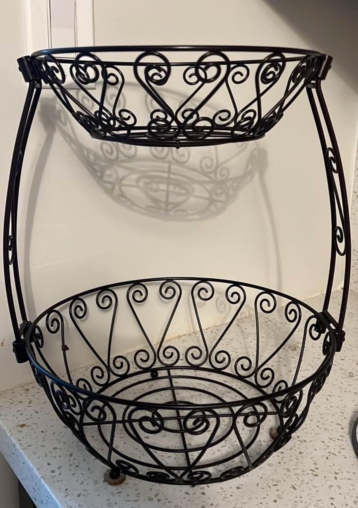 Two-Tier Wire Fruit Basket