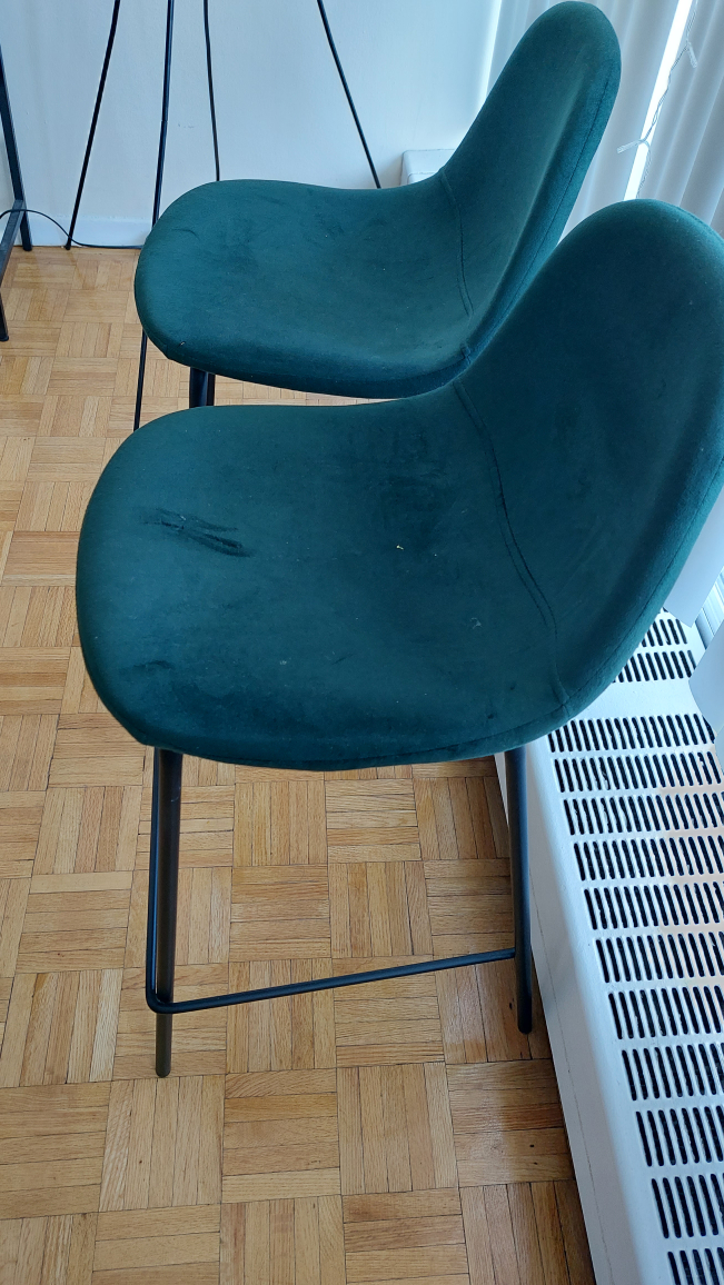 Green Velvet Bar Stools 🧡 - photo 2