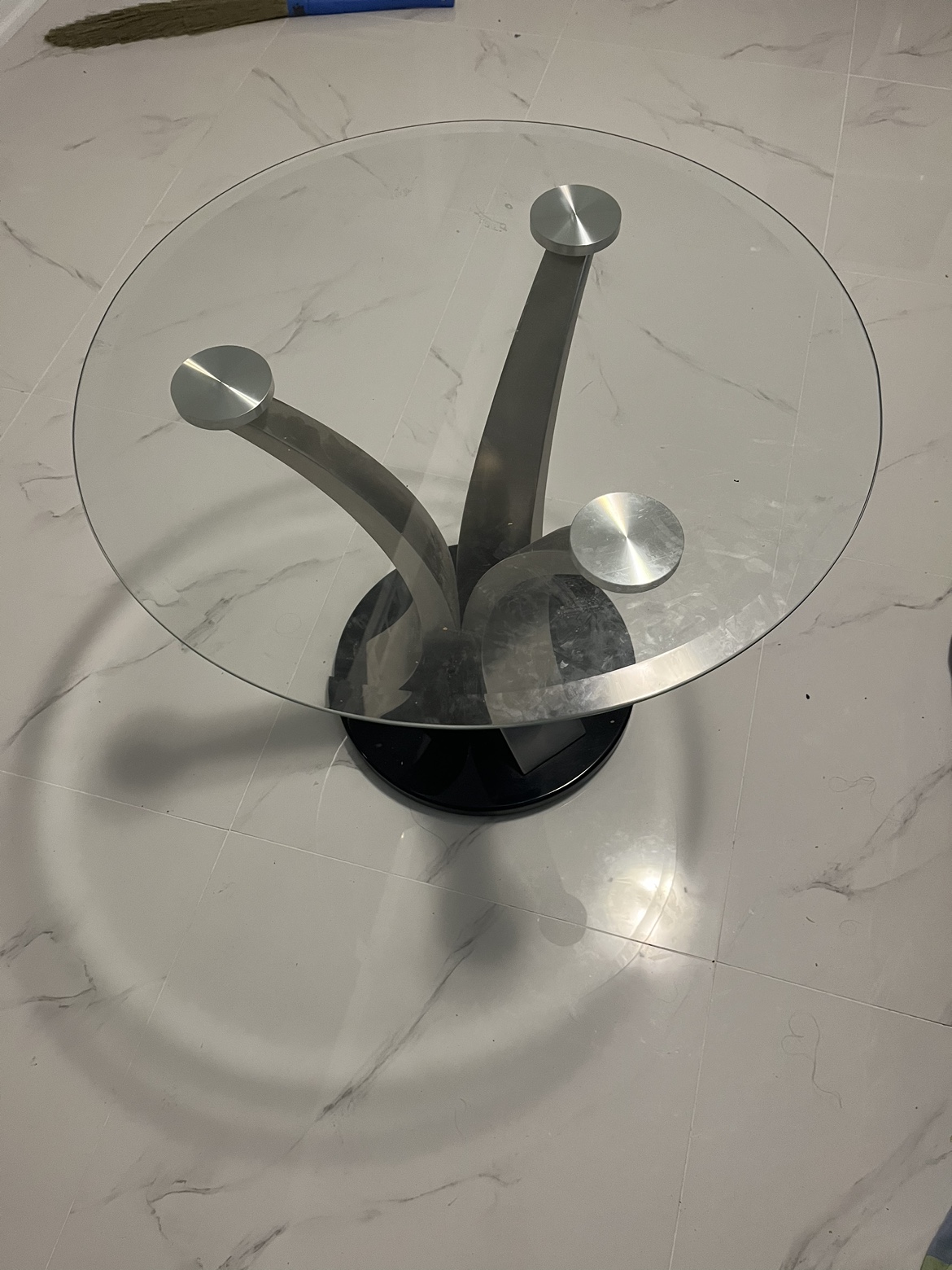 2 Glass End Tables and consol table