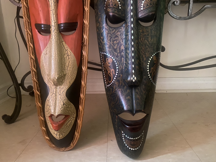 Wooden wall mask art - photo 5