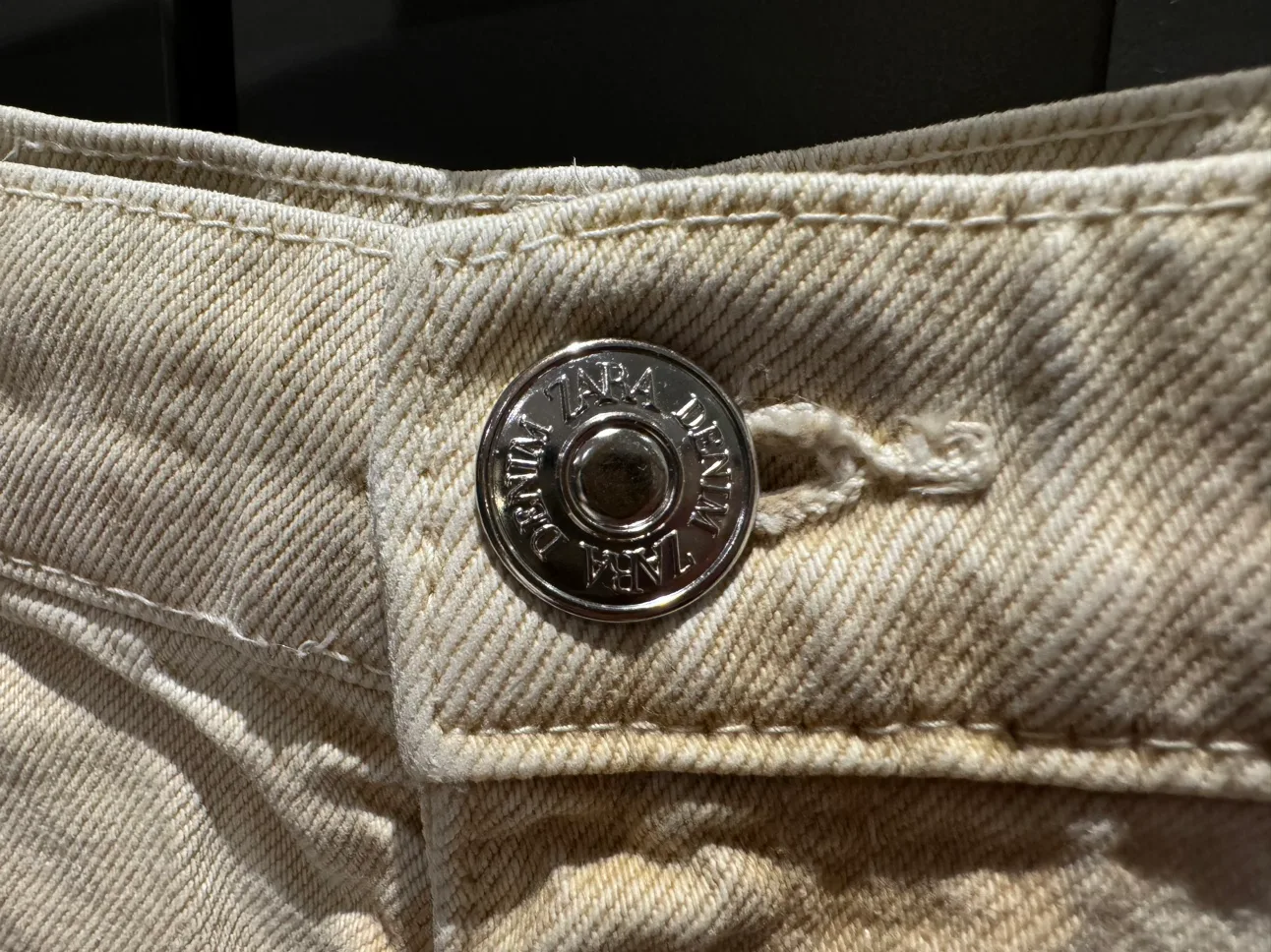 Zara Beige Denim Skirt image indicator(3)