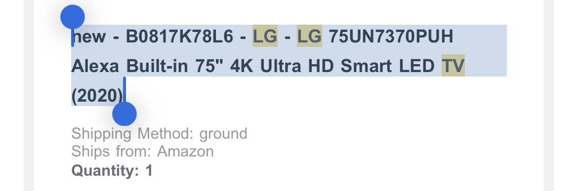 75inch LG Smart TV - photo 2