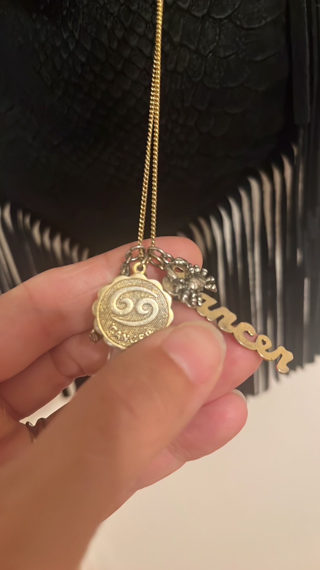 Cancer Zodiac Necklace - photo 3