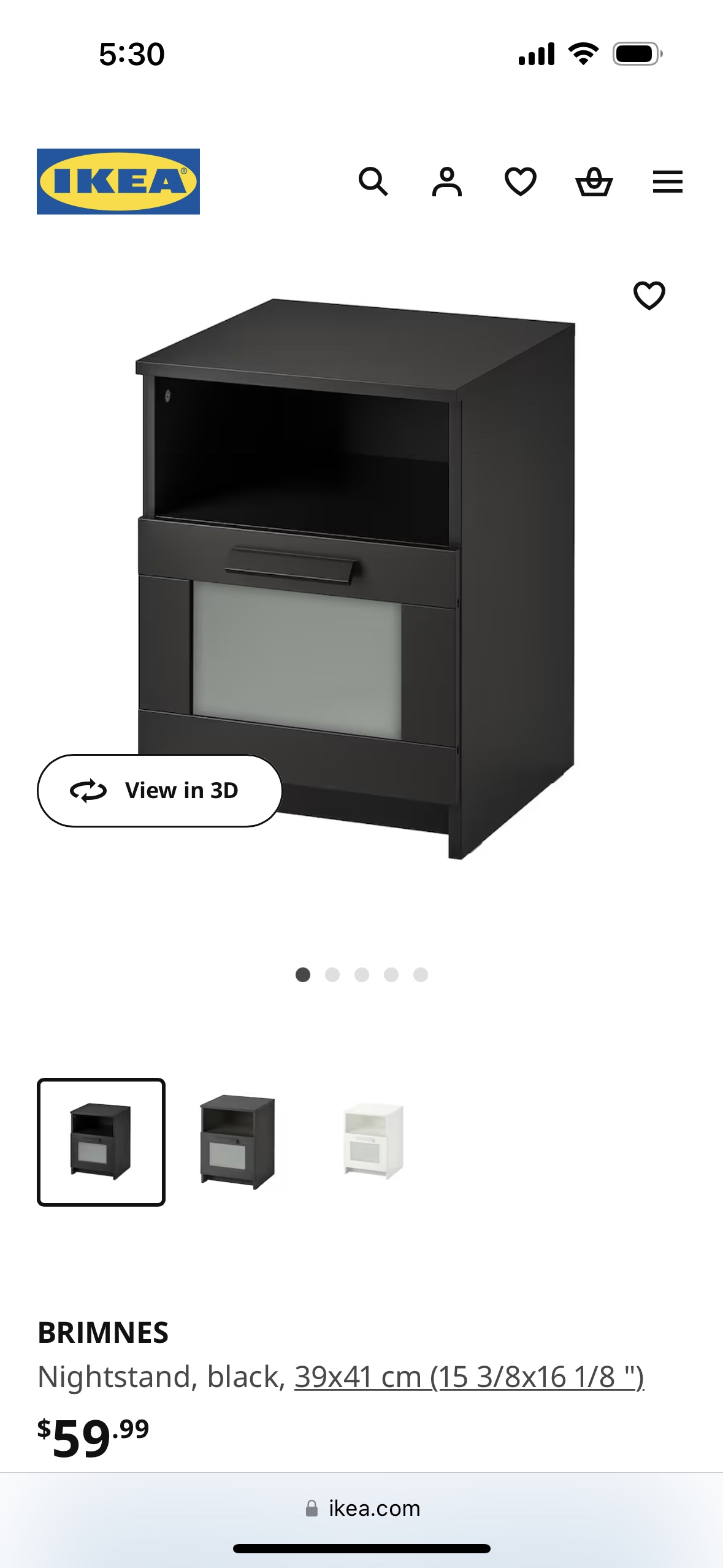 Must go - IKEA BRIMNES Nightstand