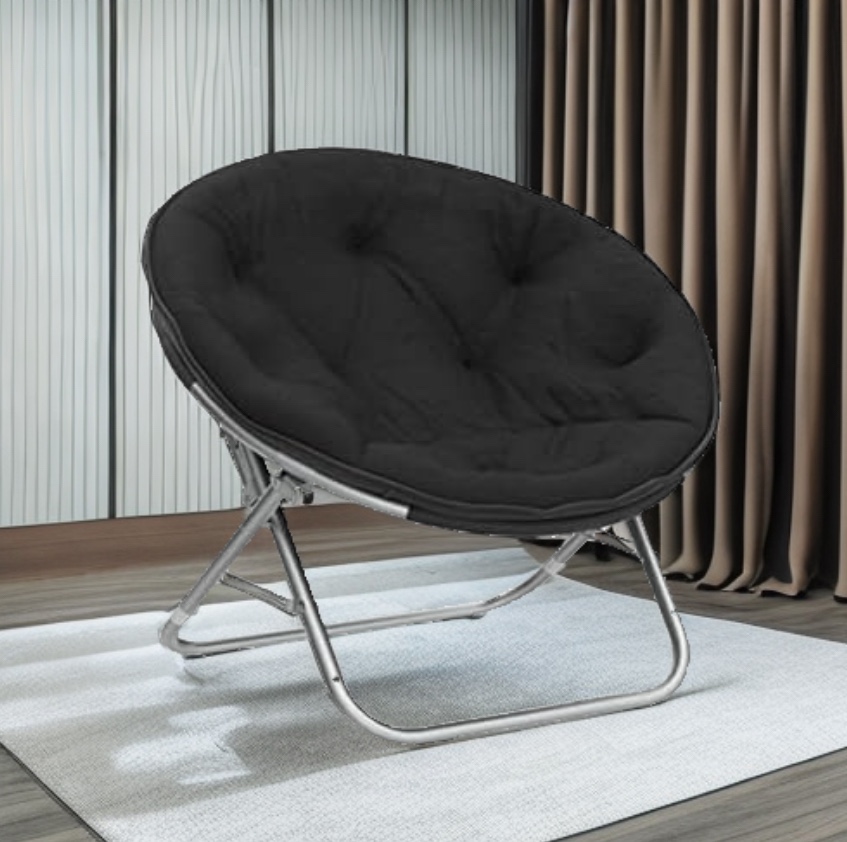 Black Folding Moon Chair