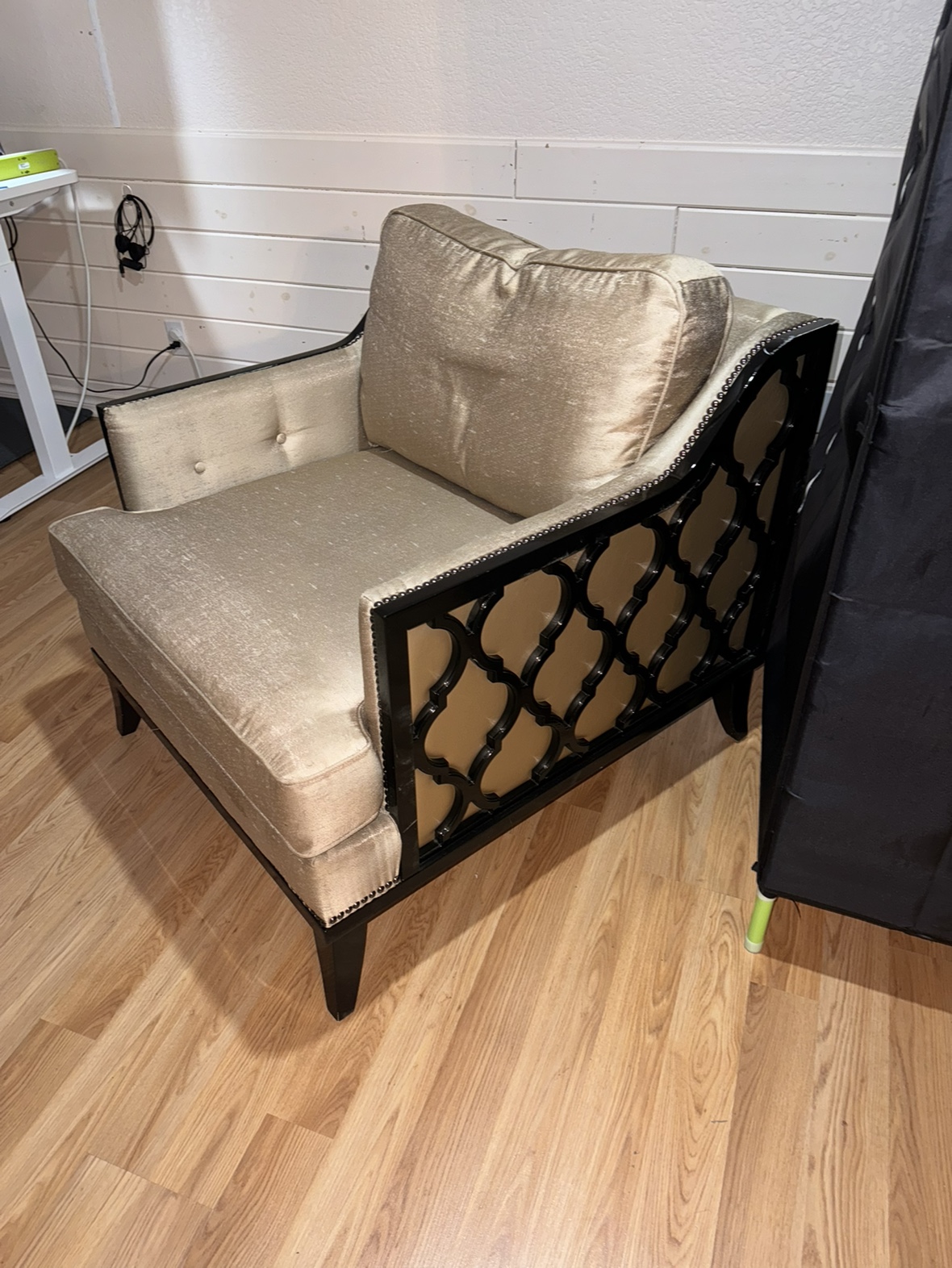 Beige and Black Sofa with love chair - photo 4